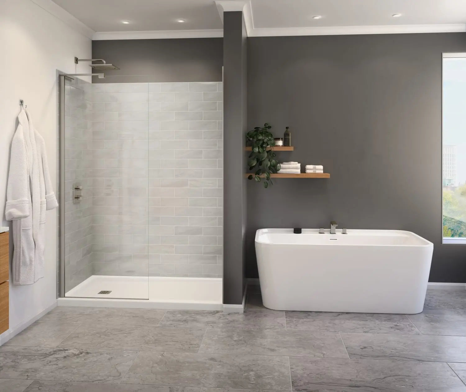 Capella 78 Screen and Return Panel for 36 in. Base with GlassShield® glass in Brushed Nickel - Plumbing Market
