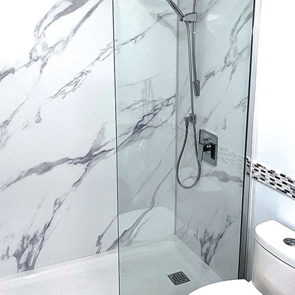 Capella 78 Screen and Return Panel for 36 in. Base with GlassShield® glass in Chrome - Plumbing Market