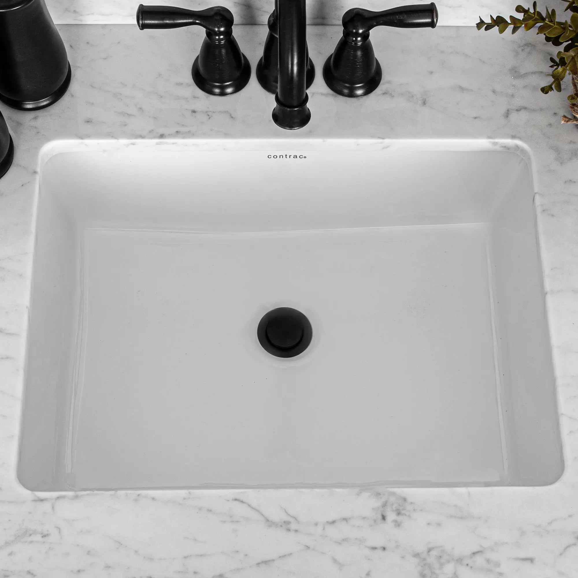 Catena Rectangle 20"X15 1/2" Undermount Sink - 4210CIYW - Plumbing Market