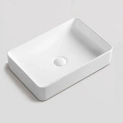 Ceramic square vessel sink  Matte White 20" x 13 3/8" x 4 1/3"