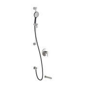 Kalia KONTOUR PB2 (Valve Not Included) : Pressure Balance Tub and Shower System Black/Chrome BF1343-150 - Plumbing Market