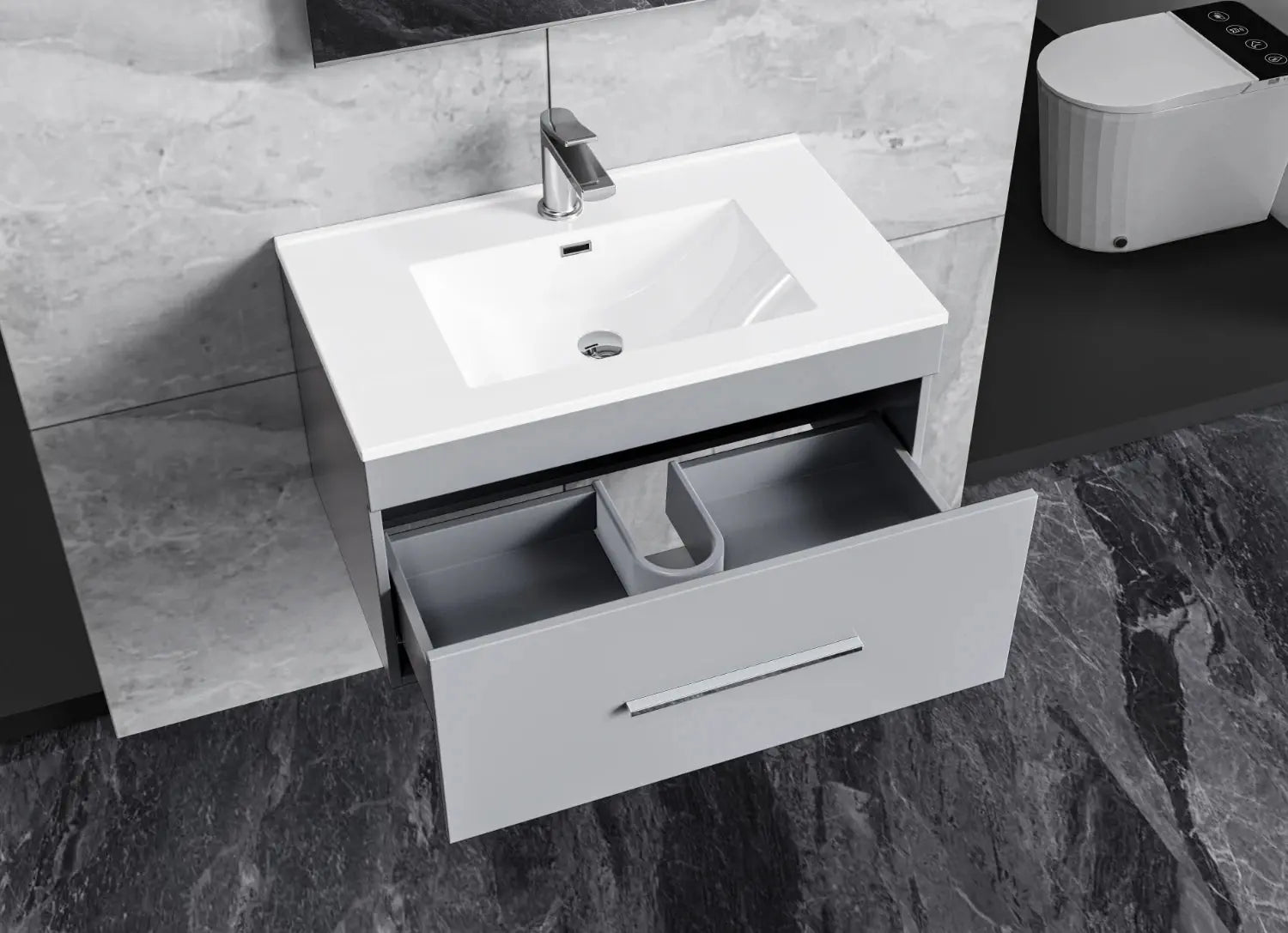 Cleo Bliss wall mounted Vanity with Top - Plumbing Market