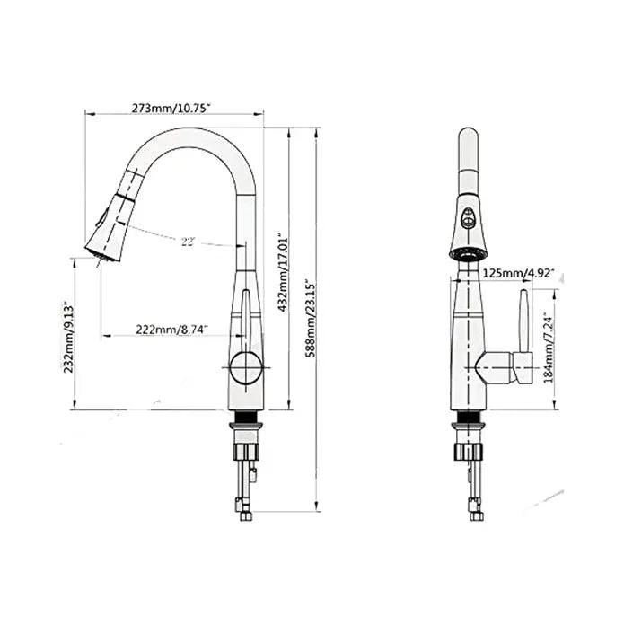 Cleo Davison Pull-Down Dual Spray Kitchen Faucet - Plumbing Market