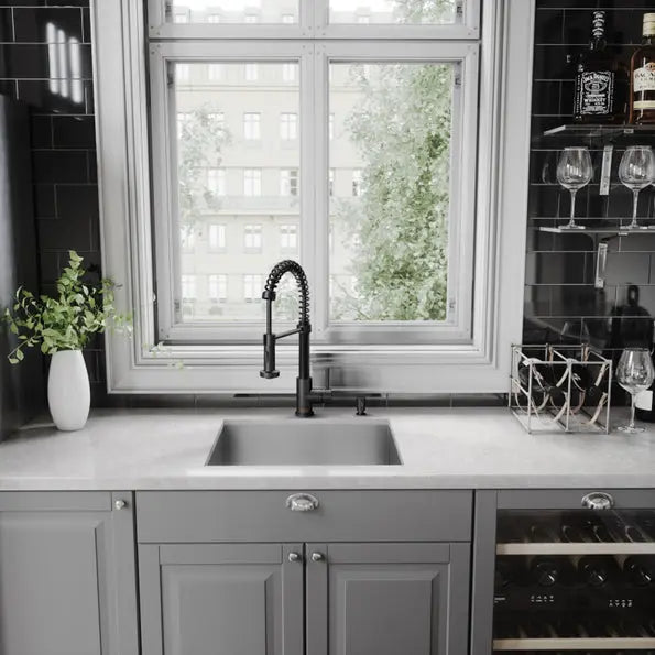 Cleo Edison Pull-Out Dual Spray Kitchen Faucet Matte Black - Plumbing Market