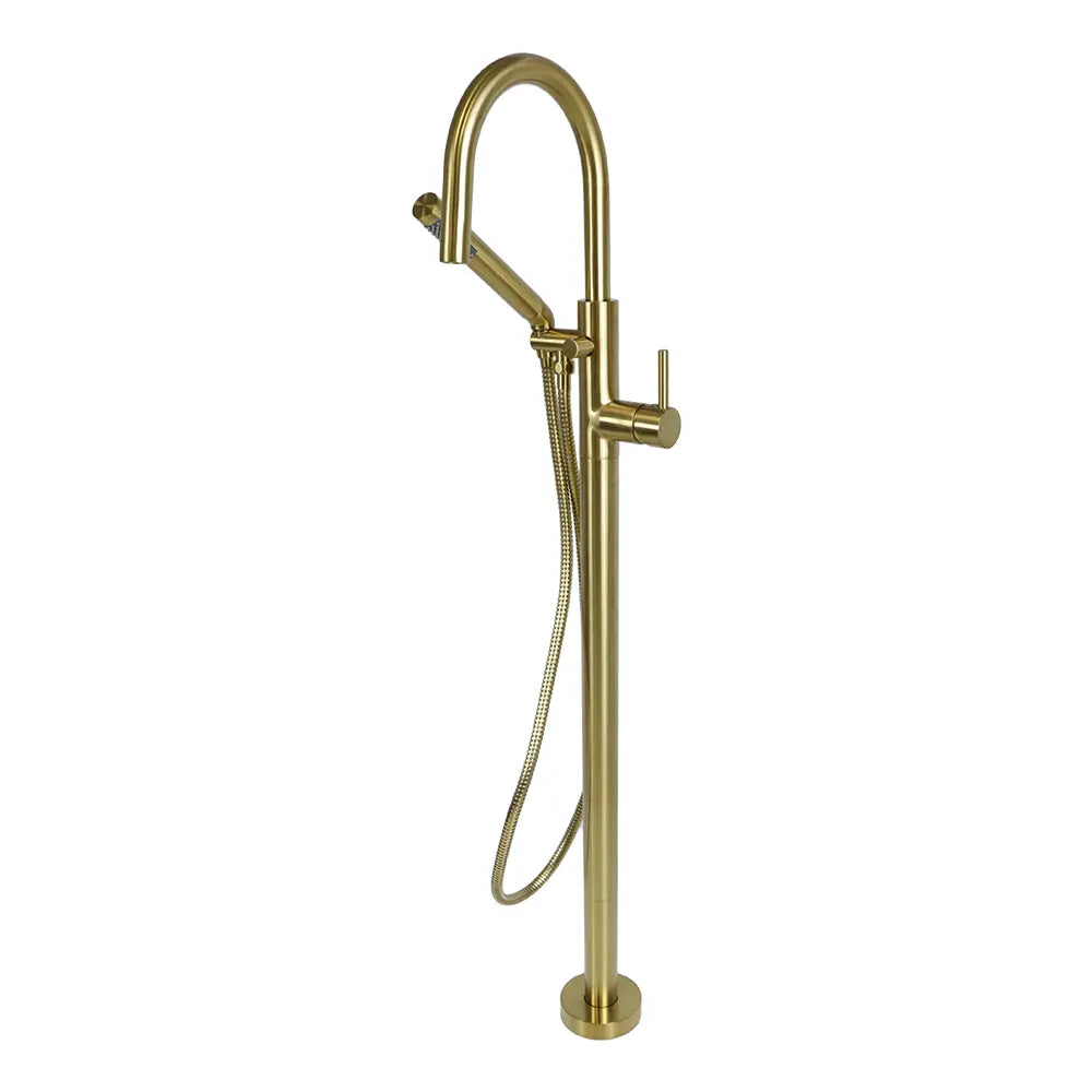 Cleo Elegante Freestanding Bathtub Faucet Solid Lead Free Brass - Plumbing Market
