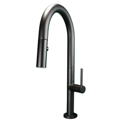 Cleo Elegante Pull-Down Dual Spray Kitchen Faucet Matte Black - Plumbing Market