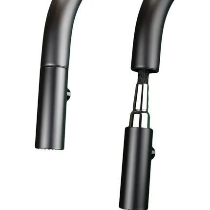Cleo Elegante Pull-Down Dual Spray Kitchen Faucet Matte Black - Plumbing Market
