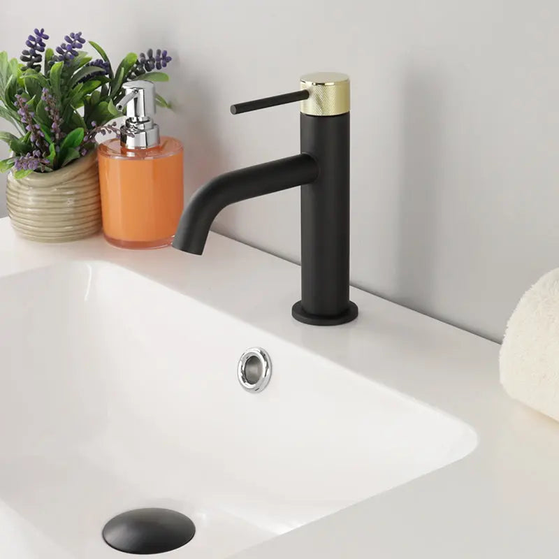 Cleo Elegante Single Hole Bathroom Faucet Knurled - Plumbing Market
