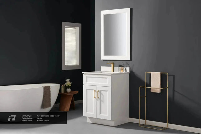 Cleo Hampton 24" Bevel Shaker Bathroom Vanity With Countertop - Plumbing Market