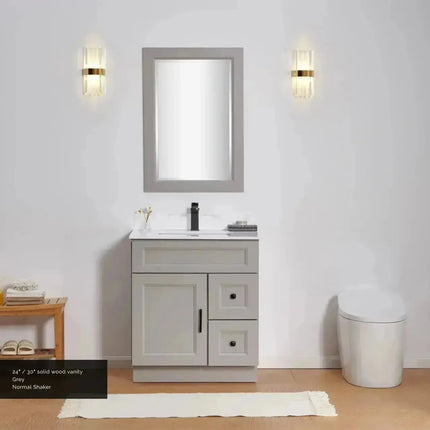 Cleo Hampton 24" Bevel Shaker Left Door Bathroom Vanity With Countertop - Plumbing Market
