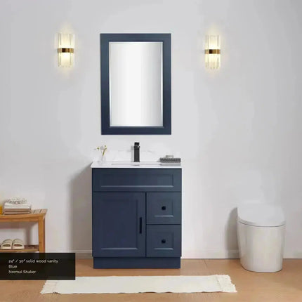 Cleo Hampton 24" Bevel Shaker Left Door Bathroom Vanity With Countertop - Plumbing Market