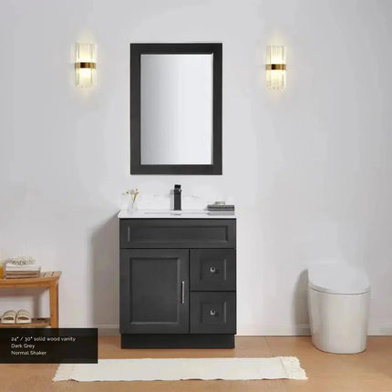 Cleo Hampton 24" Bevel Shaker Left Door Bathroom Vanity With Countertop - Plumbing Market