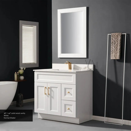 Cleo Hampton 42" Bevel Shaker Left Door Bathroom Vanity With Countertop - Plumbing Market