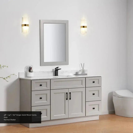 Cleo Hampton 48" Bevel Shaker Single Sink Bathroom Vanity With Countertop - Plumbing Market