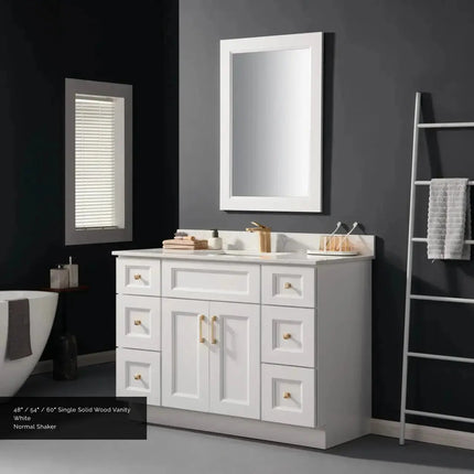 Cleo Hampton 48" Bevel Shaker Single Sink Bathroom Vanity With Countertop - Plumbing Market