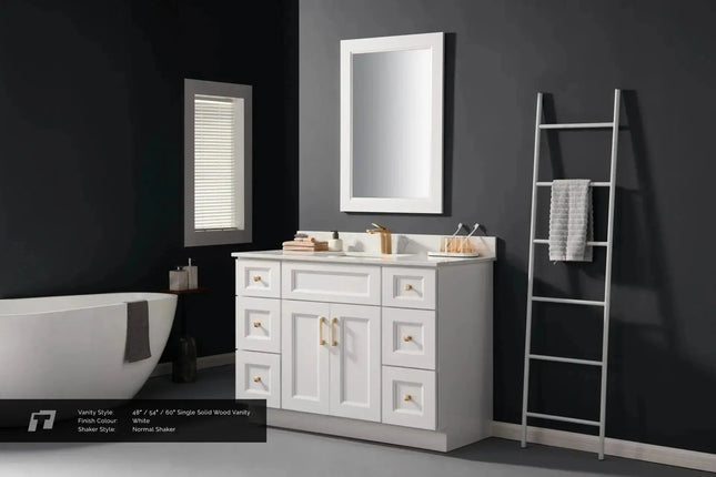 Cleo Hampton 48" Bevel Shaker Single Sink Bathroom Vanity With Countertop - Plumbing Market