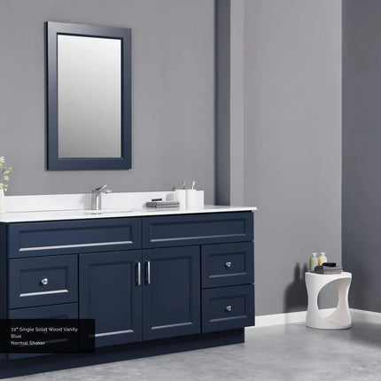 Cleo Hampton 72" Bevel Shaker Single Sink Bathroom Vanity With Countertop - Plumbing Market