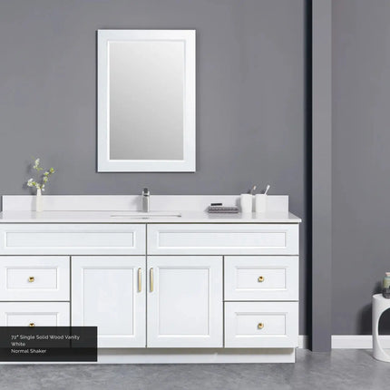 Cleo Hampton 72" Bevel Shaker Single Sink Bathroom Vanity With Countertop - Plumbing Market