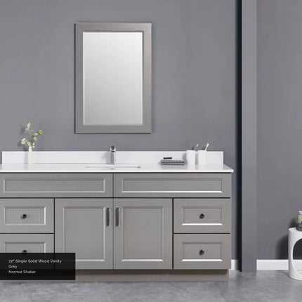 Cleo Hampton 72" Bevel Shaker Single Sink Bathroom Vanity With Countertop - Plumbing Market