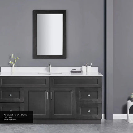 Cleo Hampton 72" Bevel Shaker Single Sink Bathroom Vanity With Countertop - Plumbing Market