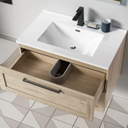 Cleo Moderno Wall Mounted Bathroom Vanity with Top - Plumbing Market