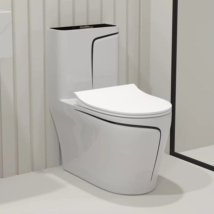 Cleo Tron One Piece Dual Flush Elongated Toilet W Seat - Plumbing Market