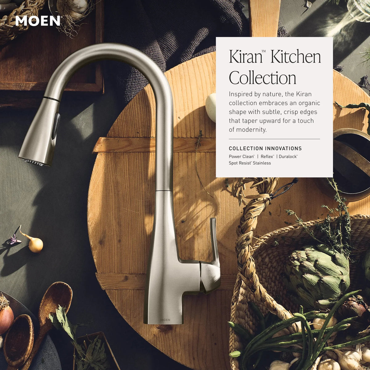 Moen Kiran Single-Handle High-Arc Pulldown Kitchen Faucet 87599 in Chrome (87599) - view 4