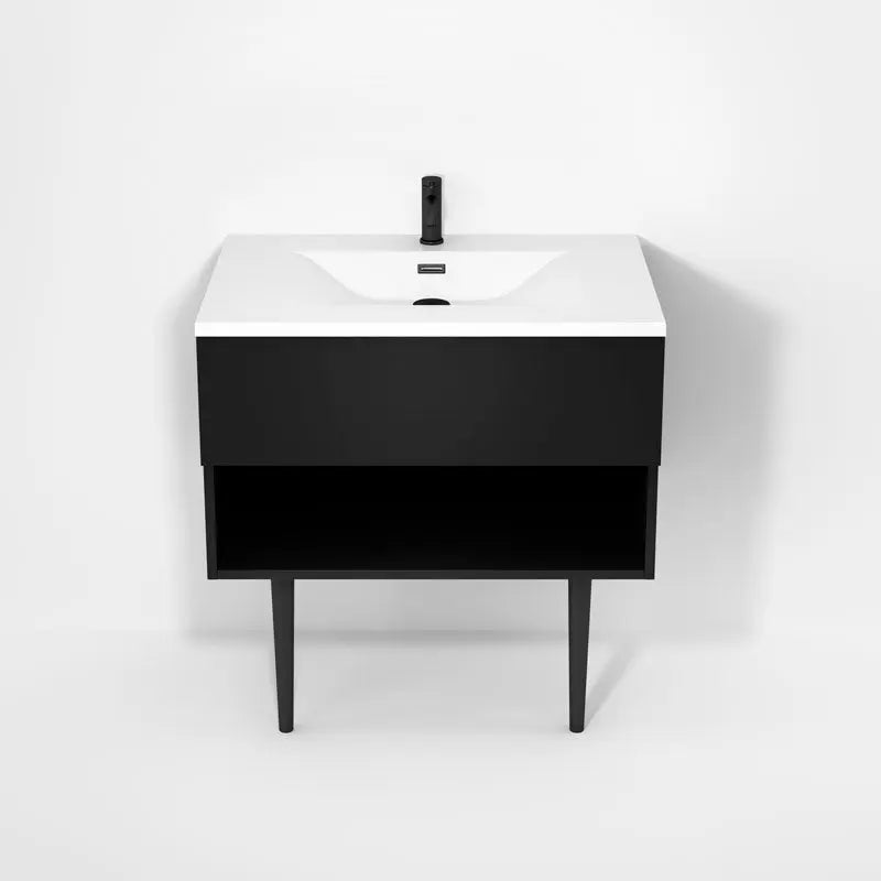 Rubi Haus Cabinet/Basin/Cone Legs Set Mbk RHS800KV02MBK - Plumbing Market