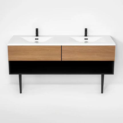 Rubi Haus Cabinet/Basin/Cone Legs Set Mbk+No RHS1600DKV02MBK-NO - Plumbing Market