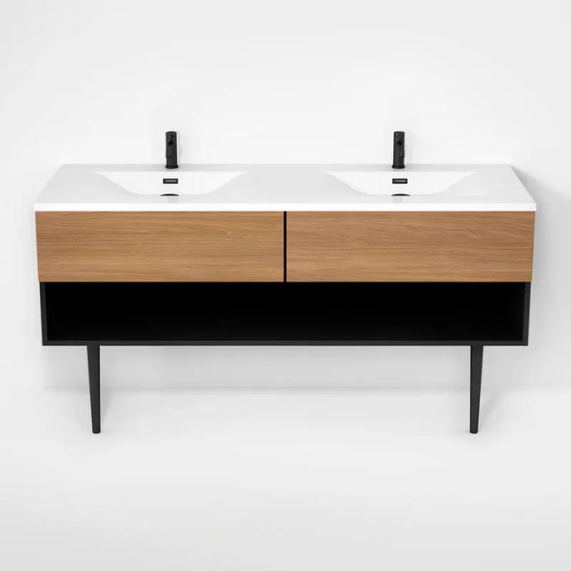 Rubi Haus Cabinet/Basin/Cone Legs Set Mbk+No RHS1600DKV02MBK-NO - Plumbing Market