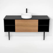Rubi Haus Cabinet/Laminate Top/Cone Legs Set Mbk+No RHS1600KV01MBK-NO - Plumbing Market