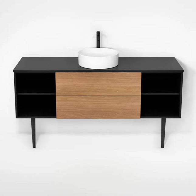 Rubi Haus Cabinet/Laminate Top/Cone Legs Set Mbk+No RHS1600KV01MBK-NO - Plumbing Market