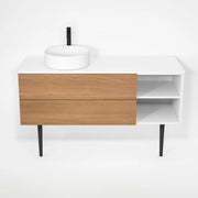 Rubi Haus Cabinet/Laminate Top/Cone Legs Set Mbl+No RHS1400LKV01MBL-NO - Plumbing Market