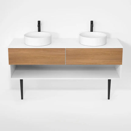 Rubi Haus Cabinet/Laminate Top/Cone Legs Set Mbl+No RHS1600DKV01MBL-NO - Plumbing Market