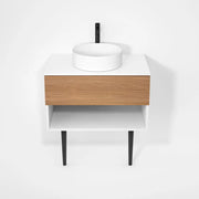 Rubi Haus Cabinet/Laminate Top/Cone Legs Set Mbl+No RHS800KV01MBL-NO - Plumbing Market