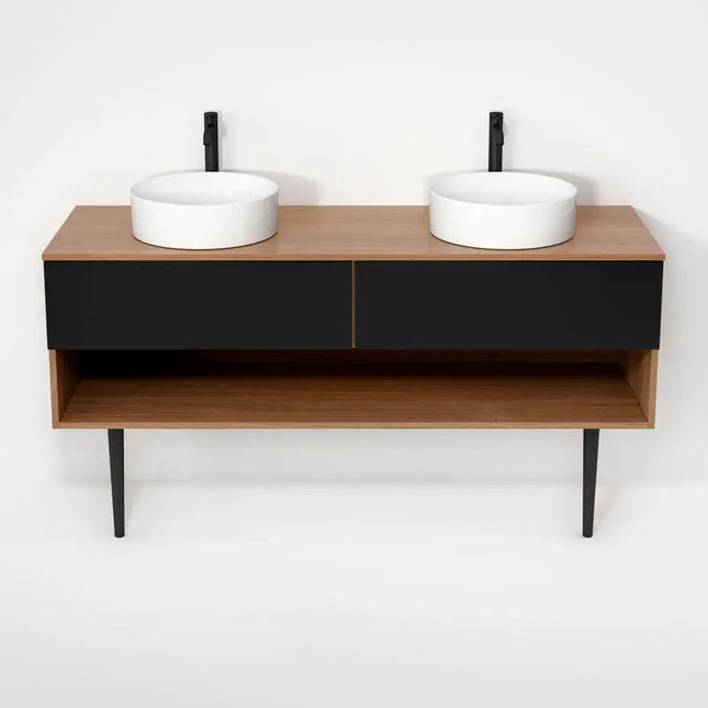 Rubi Haus Cabinet/Laminate Top/Cone Legs Set No+Mbk RHS1600DKV01NO-MBK - Plumbing Market