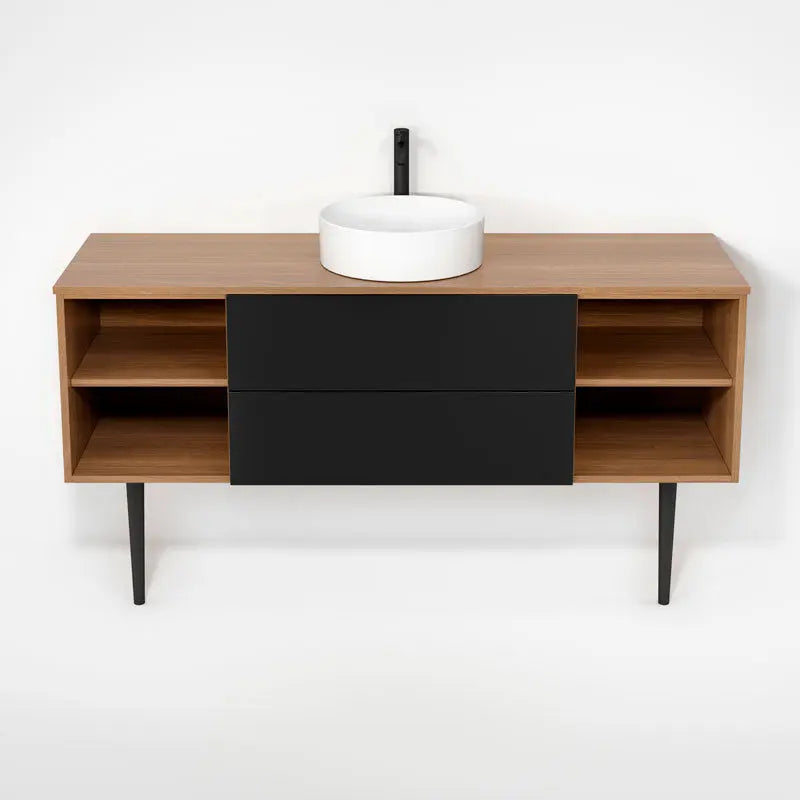 Rubi Haus Cabinet/Laminate Top/Cone Legs Set No+Mbk RHS1600KV01NO-MBK - Plumbing Market