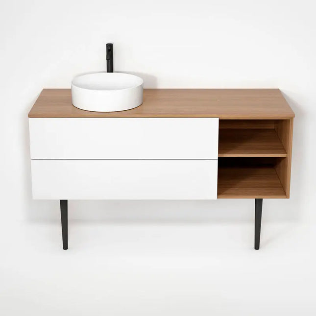 Rubi Haus Cabinet/Laminate Top/Cone Legs Set No+Mbl RHS1400LKV01NO-MBL - Plumbing Market