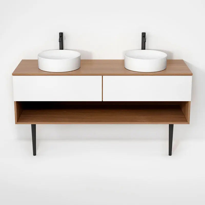 Rubi Haus Cabinet/Laminate Top/Cone Legs Set No+Mbl RHS1600DKV01NO-MBL - Plumbing Market