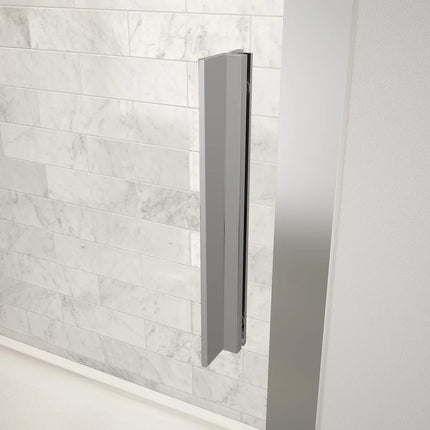 Connect 43 ½-45 x 72 in. 6mm Sliding Shower Door for Alcove Installation with Clear glass in Chrome - Plumbing Market