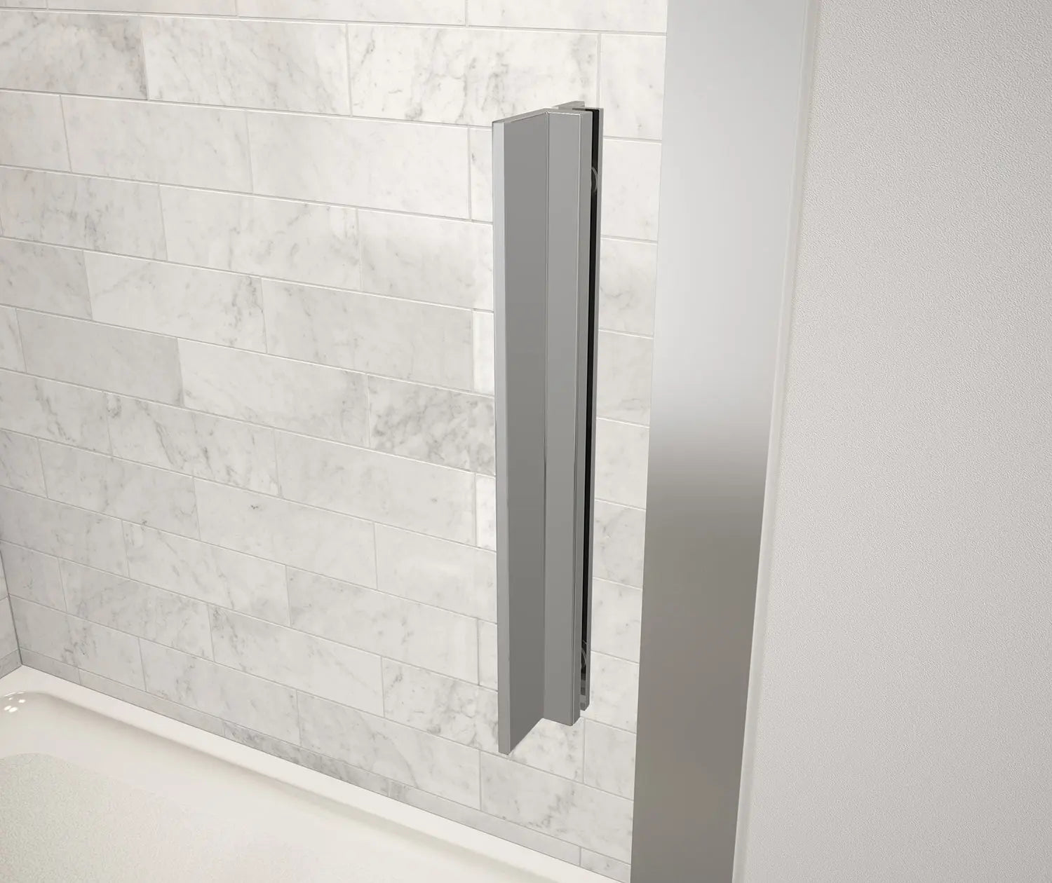 Connect 43 ½-45 x 72 in. 6mm Sliding Shower Door for Alcove Installation with Clear glass in Chrome - Plumbing Market