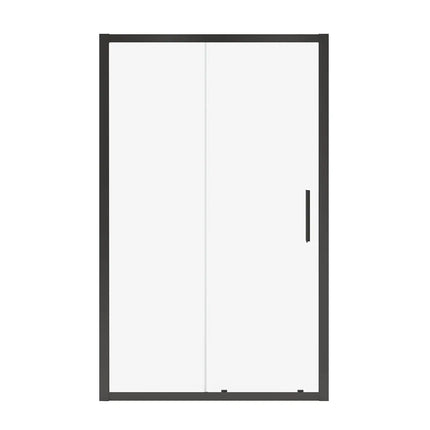 Connect 43 ½-45 x 72 in. 6mm Sliding Shower Door for Alcove Installation with Clear glass in Matte Black - Plumbing Market