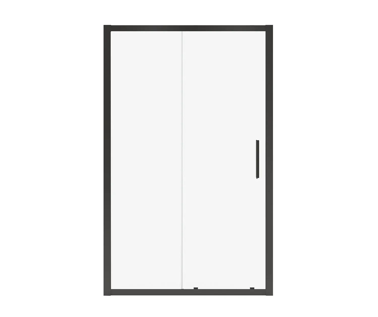 Connect 43 ½-45 x 72 in. 6mm Sliding Shower Door for Alcove Installation with Clear glass in Matte Black - Plumbing Market