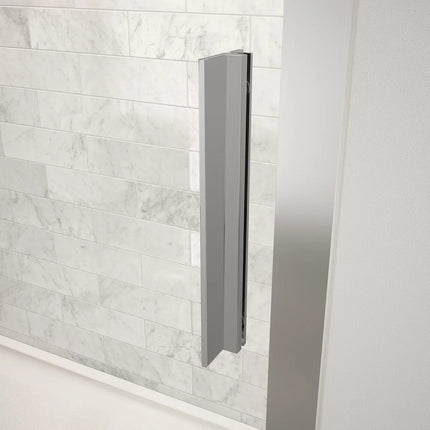 Connect 45-46 1/2 x 72 in. 6mm Sliding Shower Door for Alcove Installation with Clear glass in Chrome - Plumbing Market