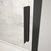 Connect 45-46 1/2 x 72 in. 6mm Sliding Shower Door for Alcove Installation with Clear glass in Matte Black - Plumbing Market