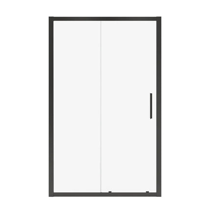 Connect 45-46 1/2 x 72 in. 6mm Sliding Shower Door for Alcove Installation with Clear glass in Matte Black - Plumbing Market