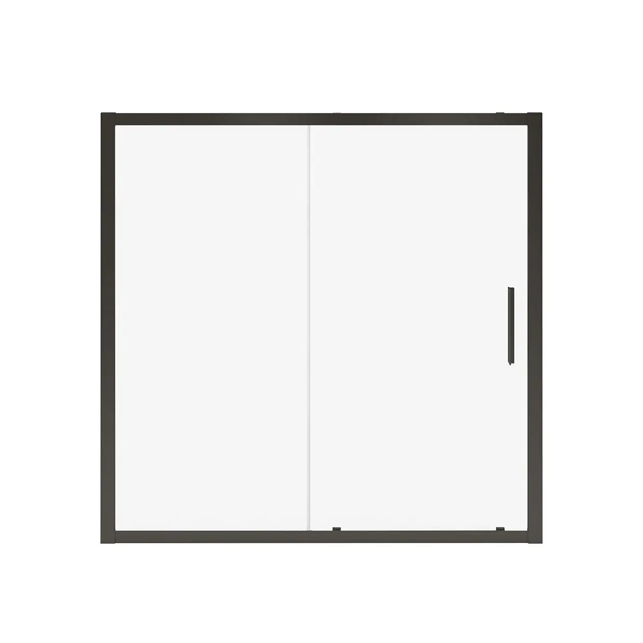 Connect 55 ½-57 x 57 in. 6mm Sliding Tub Door for Alcove Installation with Clear glass in Matte Black - Plumbing Market