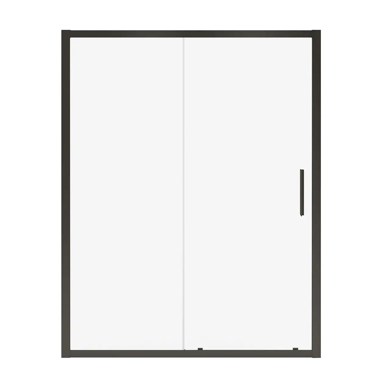 Connect 55 ½-57 x 72 in. 6mm Sliding Shower Door for Alcove Installation with Clear glass in Matte Black - Plumbing Market