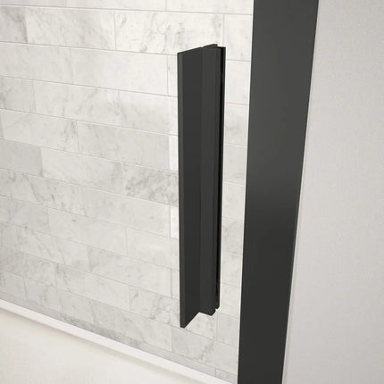 Connect 57-58 ½ x 72 in. 6mm Sliding Shower Door for Alcove Installation with Clear glass in Matte Black - Plumbing Market