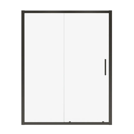 Connect 57-58 ½ x 72 in. 6mm Sliding Shower Door for Alcove Installation with Clear glass in Matte Black - Plumbing Market